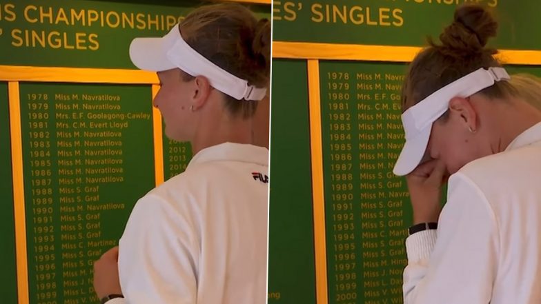 Barbora Krejcikova Breaks Down in Tears:&nbsp;बारबोरा क्रेजिकोवा ने जीता विंबलडन विमेंस सिंगल का&nbsp;खिताब, ऑनर्स बोर्ड पर अपनी गुरु जन नोवोत्ना का नाम देख&nbsp;नहीं रो पाई आंसू, देखें वीडियो&nbsp;
