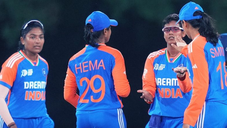IND-W vs BAN-W, Womens Asia Cup 2024 1st Semi Final Live Score Update: बांग्लादेश की आधी टीम लौटी पवेलियन, राबेया खान को पूजा वस्त्राकर ने किया आउट