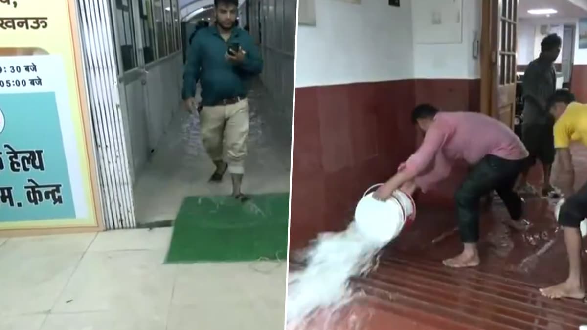 UP Rains: लखनऊ में भारी बारिश से यूपी विधानसभा में घुसा पानी, सीएम योगी को दूसरे गेट से निकलना पड़ा- VIDEO