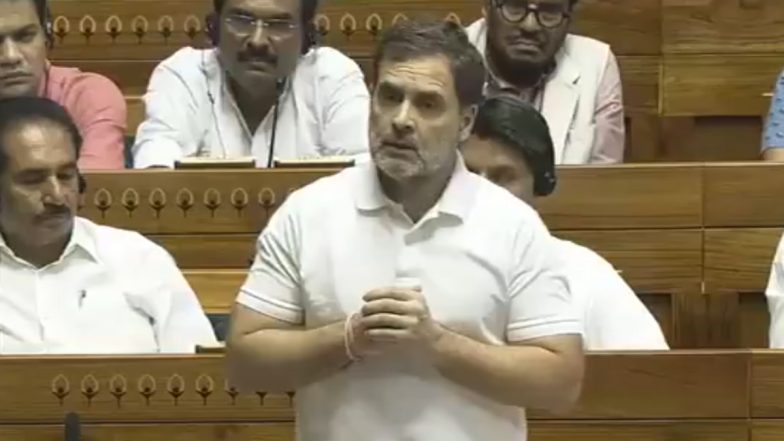 Aap Hindu Ho Hi Nahi: राहुल गांधी ने धार्मिक हिंसा को लेकर BJP-NDA सरकार की आलोचना की, कहा- हिंसा में शामिल लोग हिंदू नहीं हो सकते (Watch Video)