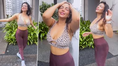 क्रॉप टॉप पहन बारिश में भीगती नजर आईं Shama Sikander, एक्ट्रेस की हॉटनेस ने फैंस को किया घायल (Watch Video)