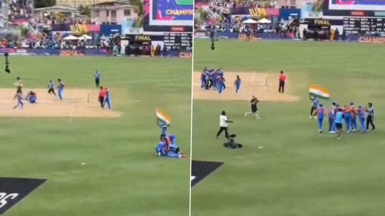 Unseen Video Of Team India 1st Reaction On Ground: दर्शक ने कैप्चर किया टी20 विश्व कप ट्राफी जीतने के बाद टीम इंडिया के खिलाड़ियों का अनोखा रिएक्शन, वीडियो देख नहीं रोक पाएंगे आंसू