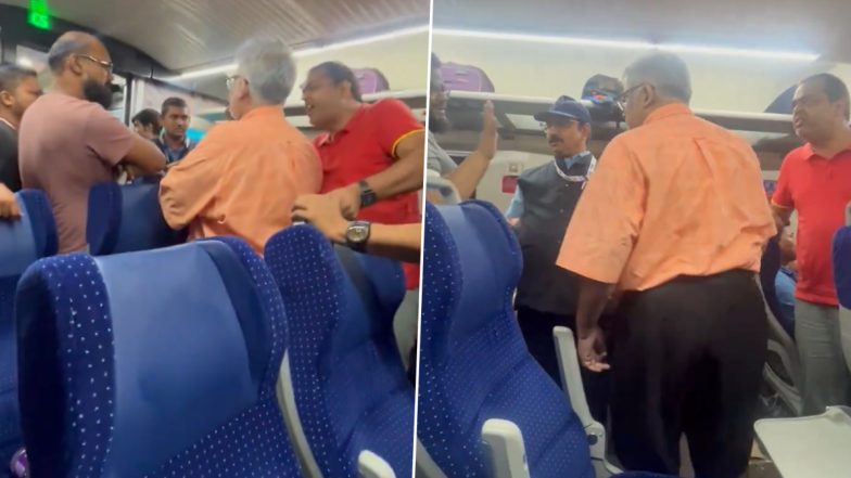 वंदे भारत ट्रेन में ‘गलती’ से परोसा नॉन-वेज खाना तो बुजुर्ग व्यक्ति ने IRCTC के 2 पैंट्री कर्मचारियों को जड़े थप्पड़ (Watch Videos)