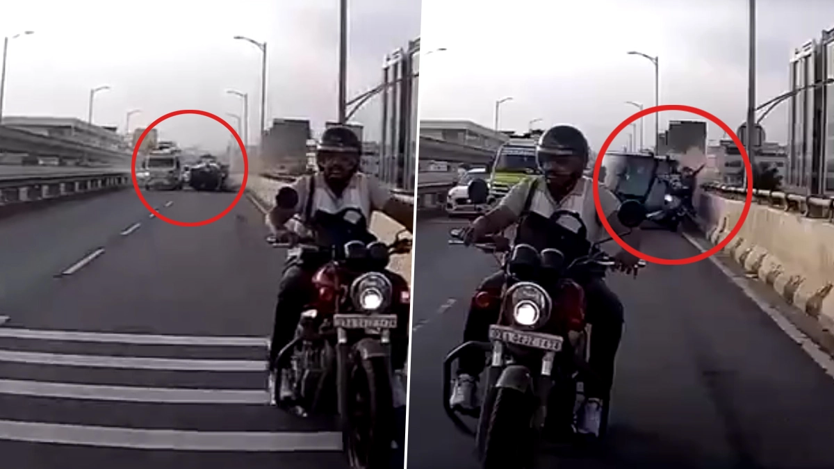 Bengaluru: इलेक्ट्रॉनिक सिटी फ्लाईओवर पर एंबुलेंस ने कार को मारी टक्कर, सामने आया एक्सीडेंट का भयावह VIDEO