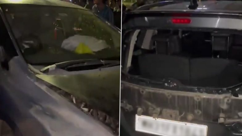 Nagpur Hit and Run: नागपुर में फिर आई हिट एंड रन की घटना सामने, कार ने पार्किंग में खड़ी बाइक सवार को मारी टक्कर, 3 लोग जख्मी (Watch Video)