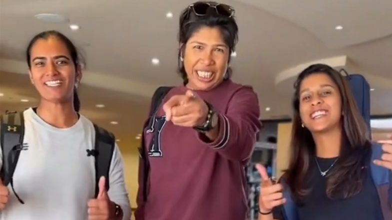 Women&rsquo;s CPL 2024: जेमिमा रोड्रिग्स, शिखा पांडे, झूलन गोस्वामी ट्रिनबागो नाइट राइडर्स में शामिल होने के लिए पहुंचीं वेस्टइंडीज, देखें वीडियो