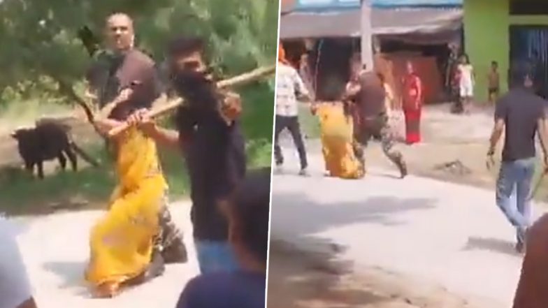 UP: प्रयागराज में ससुराल पक्ष बंदूक के दम पर बहू को मायके से उठाकर ले गए, देखें वीडियो