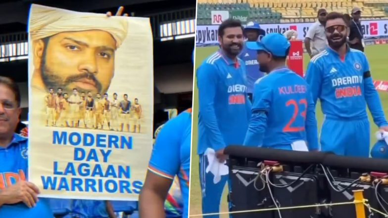 Lagaan Poster Of Team India:&nbsp;टीम इंडिया का 'लगान' स्टाइल पोस्टर पर विराट कोहली और रोहित शर्मा का रिएक्शन हुआ&nbsp; वायरल, देखें वीडियो