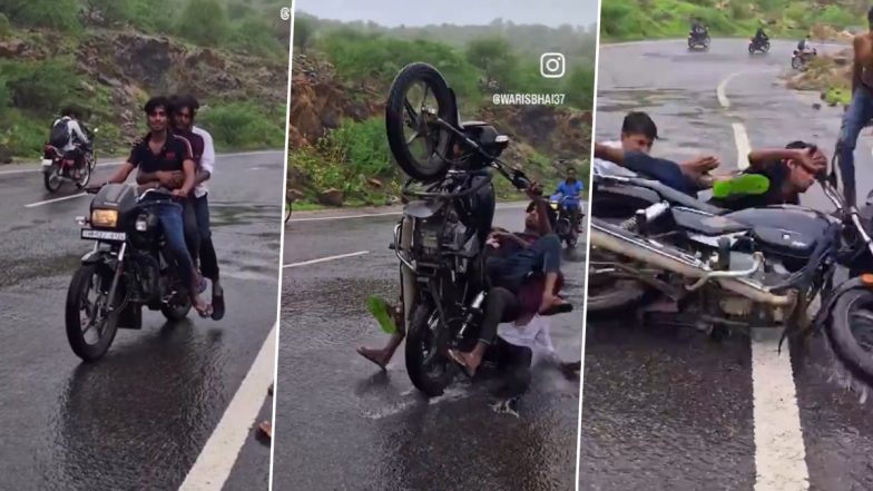 Viral Video: ये नहीं सुधरेंगे! बाइक पर स्टंट कर रहे लड़के ऐसे गिरे की आ गए होश ठिकाने, जानलेवा स्टंट का वीडियो हुआ वायरल