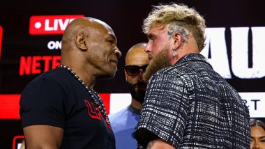 Mike Tyson Punches Jake Paul: माइक टायसन ने जेक पॉल को जोरदार मुक्का मारा, 'टायसन-पॉल' बॉक्सिंग मैच को नई तारीख का एलान, देखें वीडियो