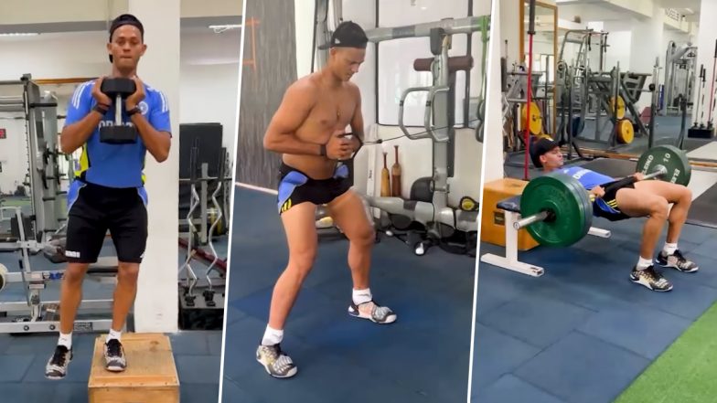 Yashasvi Jaiswal Training in Gym: दलीप ट्राफी से पहले टीम इंडिया के&nbsp;ओपनर यशस्वी जायसवाल ने जिम में बहाया जमकर पसीना, देखें ट्रेनिंग का वीडियो
