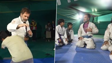 Rahul Gandhi Jiu-Jitsu Moves: राष्ट्रीय खेल दिवस पर राहुल गांधी ने जिउ-जित्सु में दिखाएं जलवा, नए वीडियो में देखें नेता प्रतिपक्ष के कमाल के मूव्स