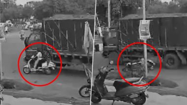 Caught on CCTV: ट्रक ने ओवरटेक करने की कोशिश में स्कूटी सवार दो छात्राओं को कुचला, सामने आया वडोदरा हादसे का भयावह VIDEO