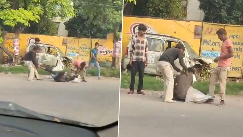 Kanpur Shocker: कानपुर में दबंगों ने की घायल युवक की पिटाई, प्लास्टर लगे पैर को बेरहमी से कुचला; विचलित करने वाला वीडियो आया सामने- VIDEO