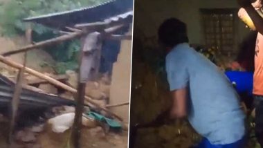 Tripura Landslide: त्रिपुरा में भूस्खलन से सात लोगों की मौत, दो लापता लोगों की तलाश जारी (Watch Video)