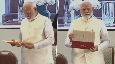 PM Modi Video: 'फर्श पर फेंकने की बजाय जेब में रखा रिबन', बीजेपी ने शेयर किया पीएम मोदी का वीडियो