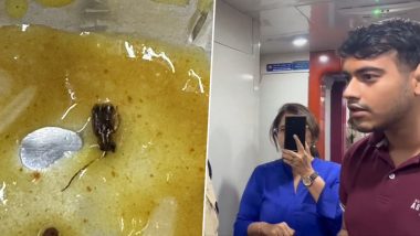 Cockroach Found in Meal on Train: शिरडी से मुंबई जा रही वंदे भारत ट्रेन में यात्रियों को परोसी गई दाल में मिला कॉकरोच, (देखें वीडियो)