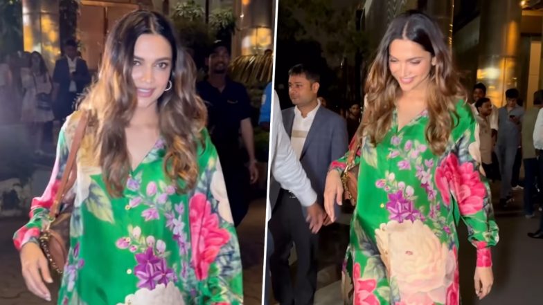 Deepika Padukone Flaunts Baby Bump: दीपिका पादुकोण बेबी बंप फ्लॉन्ट करते हुए मुंबई में डिनर डेट पर हुईं स्पॉट, एक्ट्रेस ने फैंस के साथ खिचवाई तस्वीरें (Watch Video)