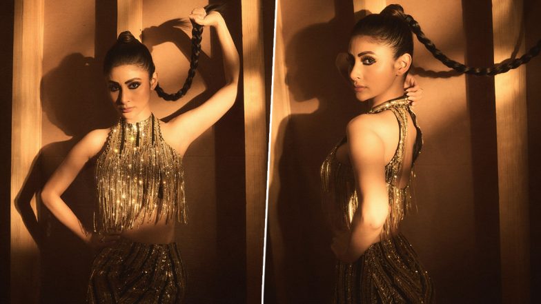 Mouni Roy ने गोल्डन आउटफिट में गिराई बिजली, एक्ट्रेस की हॉटनेस ने बढ़ाया सोशल मीडिया का तापमान (View Pics)