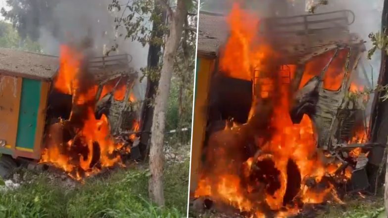 Video: ट्रक ने मारी बाइक को टक्कर, पेड़ से टकराकर वाहन में लगी आग, पुलिस दंपत्ति की जलकर हुई मौत, मुजफ्फरनगर जिले की घटना