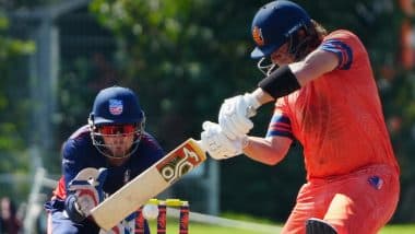 Netherlands vs USA, 6th T20I Match 1st Inning Scorecard: छठे टी20 मुकाबले में नीदरलैंड ने संयुक्त राज्य अमेरिका को दिया 133 रनों का लक्ष्य, यहां देखें पहली पारी का स्कोरकार्ड