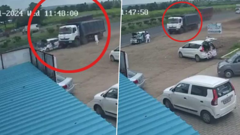 Pune Accident Video: सड़क किनारे खड़ी कार को ट्रक ने मारी टक्कर, एक की मौत, पुणे सोलापुर हाइवे पर दौंड तहसील की सीसीटीवी फुटेज वायरल