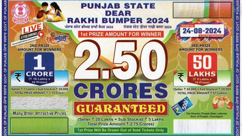 Punjab State Dear Rakhi Bumper 2024 Draw Result: 24 अगस्त को आएगा पंजाब स्टेट डियर राखी बंपर 2024 लॉटरी का रिजल्ट, punjabstatelotteries.gov.in पर देखें लकी ड्रा के परिणाम