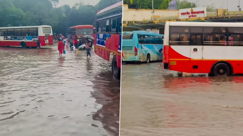 Video: बस स्टैंड है या तालाब, पुणे के स्वारगेट बस स्टैंड का बुरा हाल, वीडियो हुआ वायरल