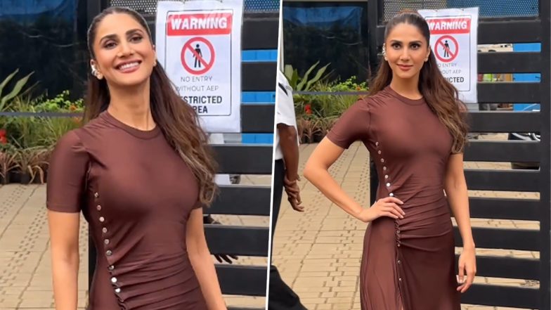 फिगर-हगिंग ड्रेस में Vaani Kapoor ने गिराई बिजली, एक्ट्रेस की हॉटनेस ने बढ़ाया सोशल मीडिया का तापमान (Watch Video)
