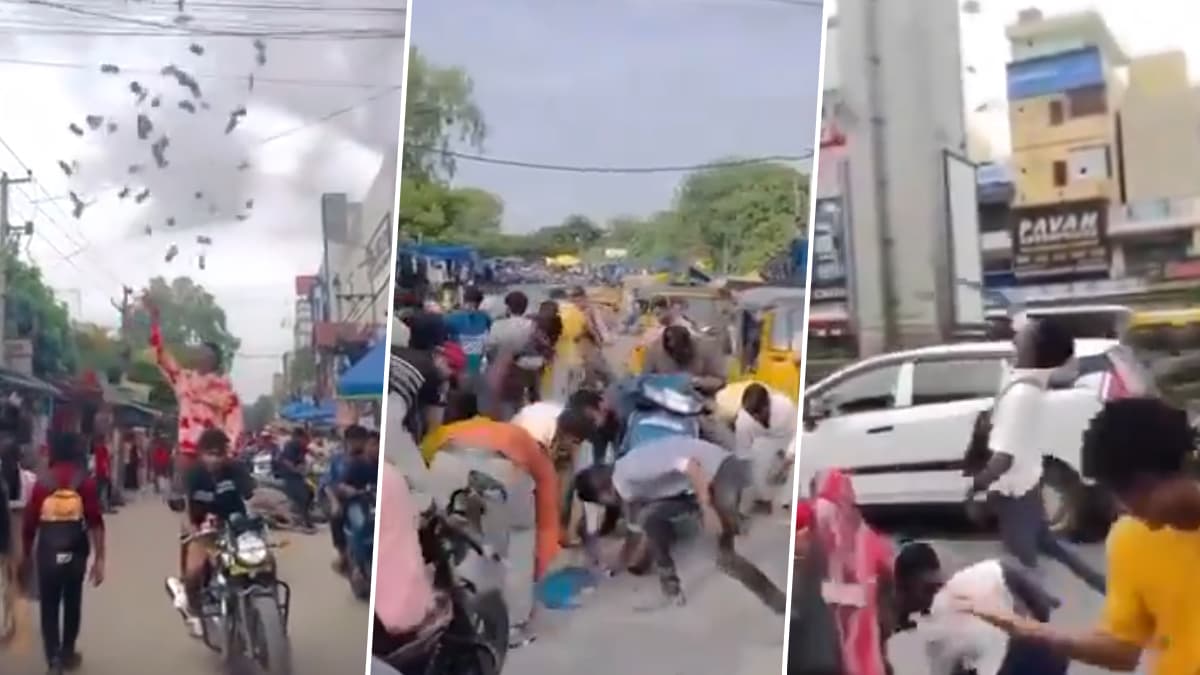 YouTuber Power Harsha Video: हैदराबाद की सड़कों पर यूट्यूबर पावर हर्षा ने उड़ाई नोटों की गड्डी, लूटने के लिए लोगों की उमड़ी भीड़
