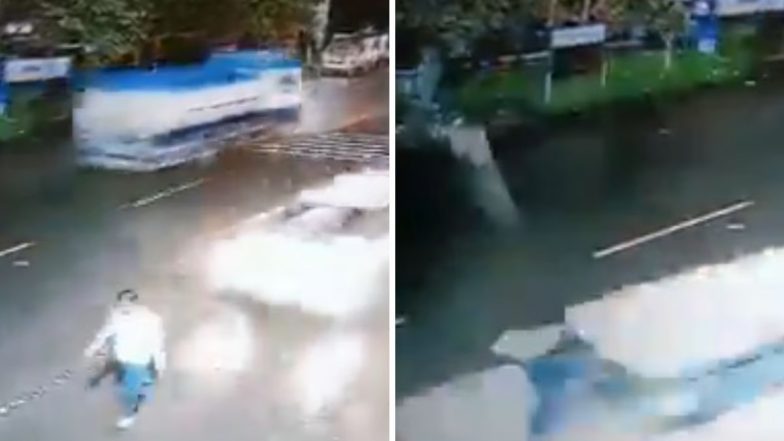 हिट एंड रन का खौफनाक VIDEO: कोल्हापुर में कार की जबरदस्त टक्कर से युवक की हालत गंभीर, हादसे के बाद चालक फरार