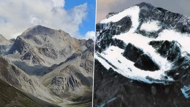 'Om' Disappears From Om Parvat: उत्तराखंड के ओम पर्वत शिखर से पूरी तरह गायब हुआ ‘ओम’ (See Pics and Video)