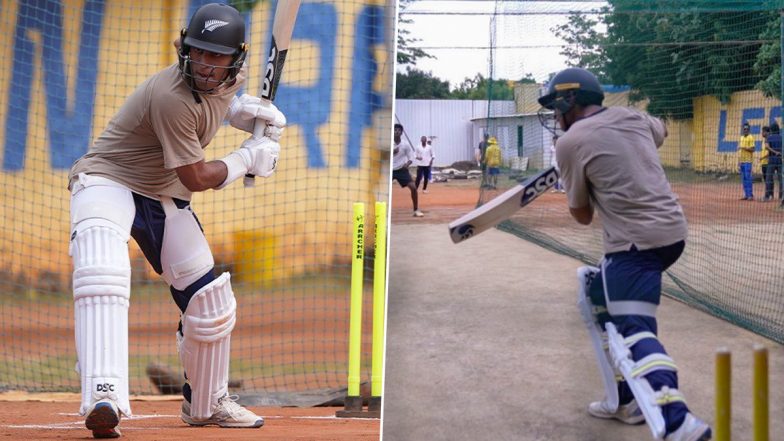 Rachin Ravindra Trains at CSK Academy: अफगानिस्तान के खिलाफ एकमात्र टेस्ट से पहले सुपर किंग्स अकादमी में ट्रेनिंग ले रहे है न्यूजीलैंड के स्टार रचिन रवींद्र, देखें तस्वीरें