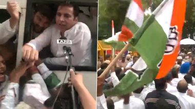 Congress Protest in Delhi: केंद्रीय मंत्री रवनीत सिंह बिट्टू के खिलाफ कांग्रेस का प्रोटेस्ट, दिल्ली पुलिस ने कई प्रदर्शनकारियों को किया अरेस्ट; VIDEO