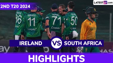 Ireland vs South Africa 2nd T20 2024 Highlights: दूसरे टी20 में आयरलैंड ने साउथ अफ्रीका को 10 हराया, सीरीज में की 1-1 की बराबरी; रॉस अदायर ने ठोका शतक, देखें हाइलाइट्स