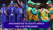 How To Watch Afghanistan vs South Africa, 2nd ODI Live Streaming In India: दूसरे वनडे में वापसी करने के इरादे से मैदान में उतरेगी साउथ अफ्रीका की टीम, यहां जानें कब-कहां और कैसे उठाए लाइव मुकाबले का लुफ्त