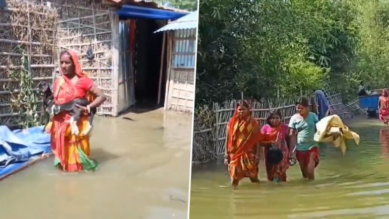 Bihar Flood Video: गंगा और कोसी नदी के जलस्तर ने बढ़ाई लोगों की मुसीबत, कटिहार के कई गांवों में घुसा पानी, कुरसेला में जीवन प्रभावित