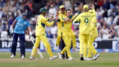 Australia Beat England, 5th ODI Match Video Highlights: ऑस्ट्रेलिया ने इंग्लैंड दी करारी, DLS नियम से 49 रनों से हराकर 3-2 से सीरीज पर किया कब्जा; यहां देखें ENG बनाम AUS के मैच का हाइलाइट्स