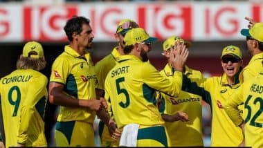 Australia Beat England, 5th ODI Match Scorecard: निर्णायक मुकाबले में ऑस्ट्रेलिया ने इंग्लैंड धोया, DLS नियम से 49 रनों से हराकर 3-2 से सीरीज पर किया कब्जा; यहां देखें ENG बनाम AUS के मैच का स्कोरकार्ड