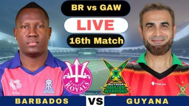 CPL 2024, Barbados Royals vs Guyana Amazon Warriors, 16th Match Live Streaming In India: आज बारबाडोस रॉयल्स बनाम गुयाना अमेज़ॅन वॉरियर्स के बीच खेला जाएगा रोमांचक मुकाबला, जानें भारत में कब-कहां और कैसे उठाए लाइव मैच लुफ्त