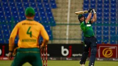 Ireland vs South Africa, 2nd T20I Match Scorecard: दूसरे टी20 मुकाबले में रॉस अडायर और पॉल स्टर्लिंग ने खेली धमाकेदार पारी, आयरलैंड ने साउथ अफ्रीका को दिया 196 रनों का लक्ष्य; यहां देखें पहली पारी का स्कोरकार्ड