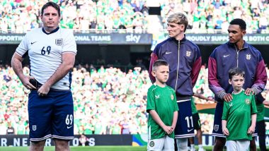 Jarvo Invade IRL vs ENG UEFA Nations League 2024-25 Match: नेशंस लीग मैच के दौरान डबलिन के अवीवा स्टेडियम में घुसा इंग्लैंड फुटबॉल टीम की जर्सी पहन मशहूर पिच इन्वैडर जार्वो, देखें वीडियो