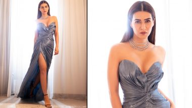 Kriti Sanon ने थाई हाई स्लिग गाउन पहन गिराई बिजली, एक्ट्रेस के किलर पोज फैंस को बना रहे दीवाना (View Pics)