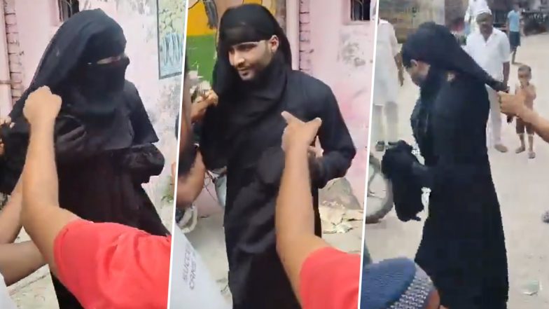 Moradabad: गर्लफ्रेंड से मिलने बुर्का पहनकर गया था शख्स, मोहल्ले वालों ने कर दी पिटाई (Watch Video)