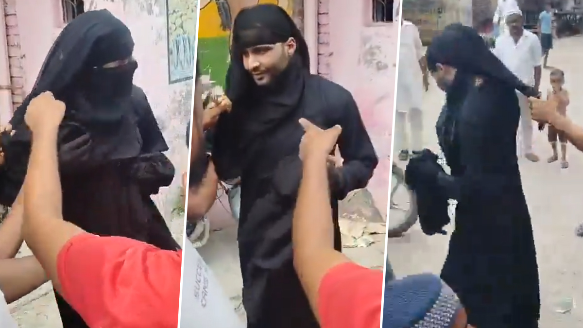 Moradabad: गर्लफ्रेंड से मिलने बुर्का पहनकर गया था शख्स, मोहल्ले वालों ने कर दी पिटाई (Watch Video)