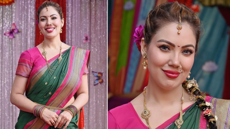 Taarak Mehta Ka Ooltah Chashmah की बबिता जी यानी Munmun Dutta देसी अवतार में गिराई बिजली, एक्ट्रेस की खूबसूरती ने फैंस को किया घायल (View Pics)