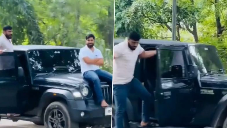 Video: थार जीप के बोनट पर बैठकर दो युवकों ने बनाई रील, ग्वालियर का वीडियो हुआ वायरल