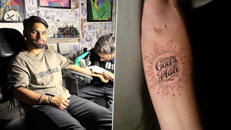 Rinku Singh Gets Tattoo! स्टार भारतीय क्रिकेटर रिंकु सिंह ने बनवाया 'God's Plan' लिखा टैटू, कलाकार राघव सेठी ने शेयर की तस्वीर