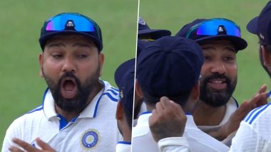 Rohit Sharma's Surprised Reaction: आकाश दीप के सफल DRS से शादमान इस्लाम के आउट पर रोहित शर्मा का मजेदार रिएक्शन हुआ वायरल, देखें वीडियो