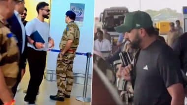 Team India Cricketers Arrive at Kanpur: बांग्लादेश दूसरे टेस्ट से पहले कानपुर एयरपोर्ट पहुंचे रोहित शर्मा, विराट कोहली समेत टीम इंडिया के अन्य क्रिकेटर, देखें वीडियो